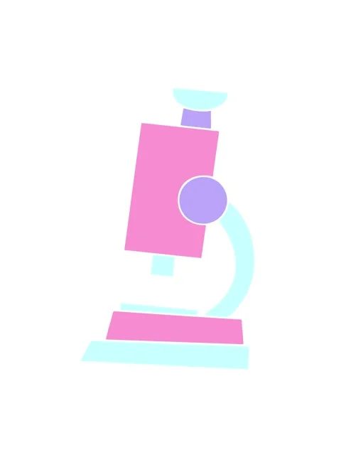 Jiggle and pause animation of flat symbol of a science microscope icon Stock Footage 324344876