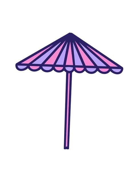 Jiggle and pause animation of a folding beach parasol Stock Footage 324354779