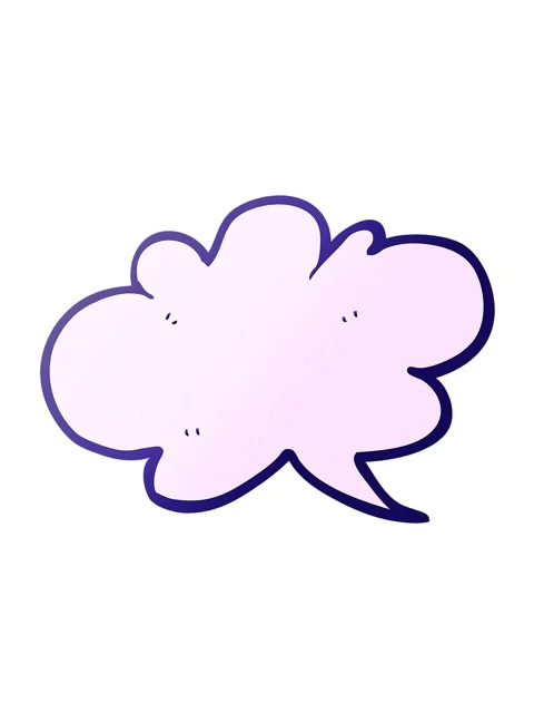 Jiggle and pause animation of freehand drawn cartoon cloud speech bubble Stock Footage 324120823