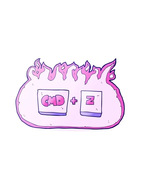 Jiggle and pause animation of freehand drawn cartoon command Z function Video stock 324188624