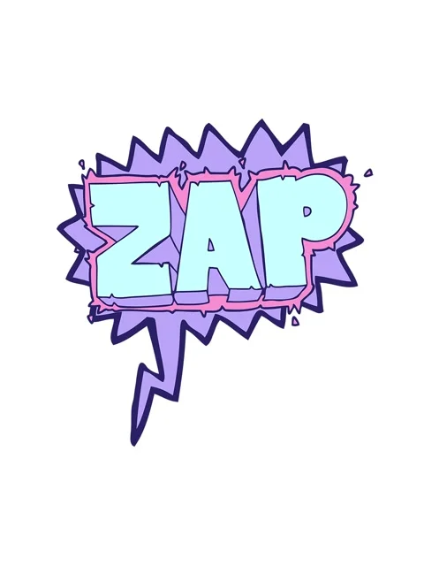 Jiggle and pause animation of freehand drawn speech bubble cartoon zap symbol Stock Footage 324245702