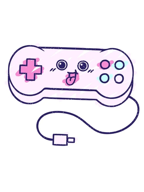Jiggle and pause animation of Game Controller Chalk Drawing Stock Footage 323593487