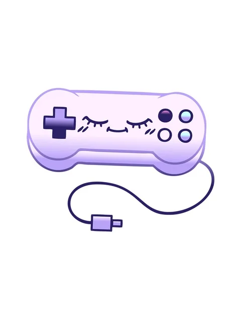 Jiggle and pause animation of gradient shaded cartoon of a game controller Stock Footage 324361539