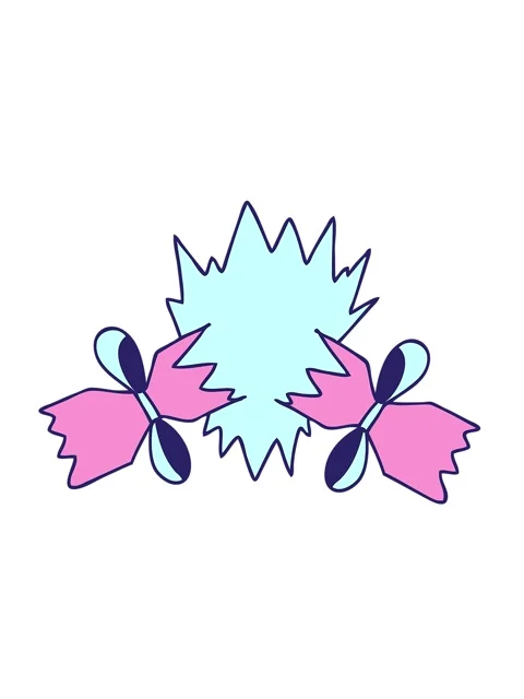 Jiggle and pause animation of hand drawn quirky cartoon pulled cracker Stock Footage 324077205