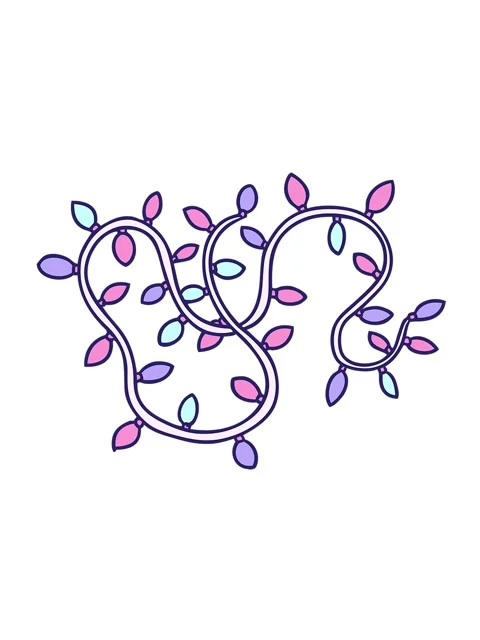 Jiggle and pause animation of hand drawn cartoon doodle of colourful lights Stock Footage 324464756