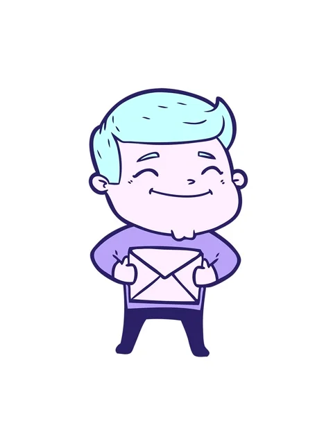 Jiggle and pause animation of happy cartoon man with parcel Video stock 324221398
