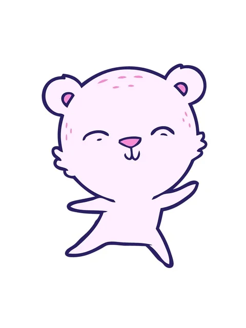 Jiggle and pause animation of happy cartoon polar bear dancing Stock Footage 324250430