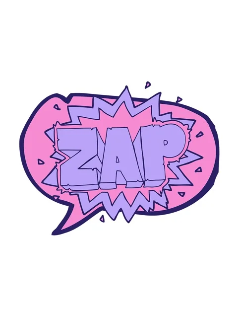 Jiggle and pause animation of happy freehand speech bubble cartoon zap expl.. Stock Footage 324361111