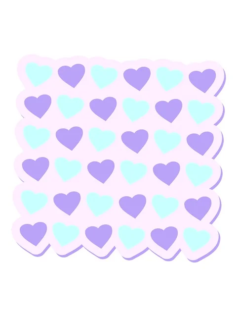 Jiggle and pause animation of hearts repeat pattern sticker Stock Footage 324407792
