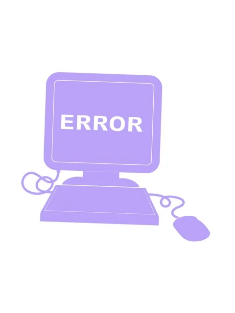 Jiggle and pause animation of illustration of a computer error icon Stock Footage 324320519