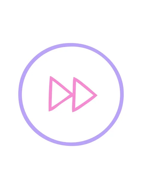 Jiggle and pause animation of line drawing cartoon of a fast forward button.. Video stock 324236050
