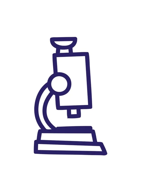 Jiggle and pause animation of microscope and slide symbol icon Stock Footage 324485945