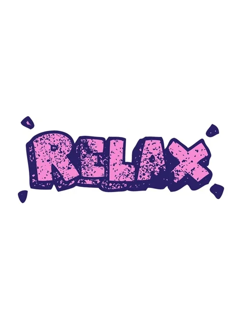 Jiggle and pause animation of relax text Stock Footage 324052312