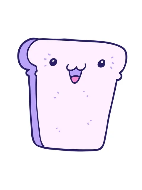 Jiggle and pause animation of slice of bread design Stock Footage 324398408