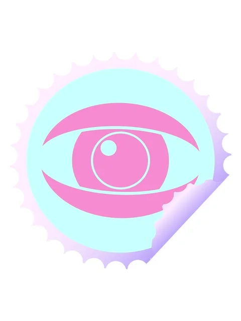 Jiggle and pause animation of staring eye graphic vector circular peeling s.. Stock Footage 324296151