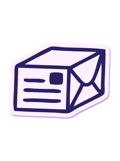 Jiggle and pause animation of sticker of a cute cartoon paper parcel 스톡 동영상 324256793