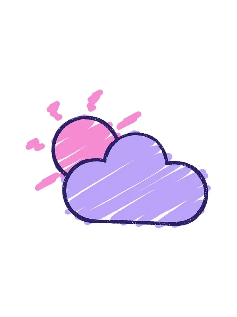 Jiggle and pause animation of Storm Cloud Chalk effect Drawing Stock Footage 324090242