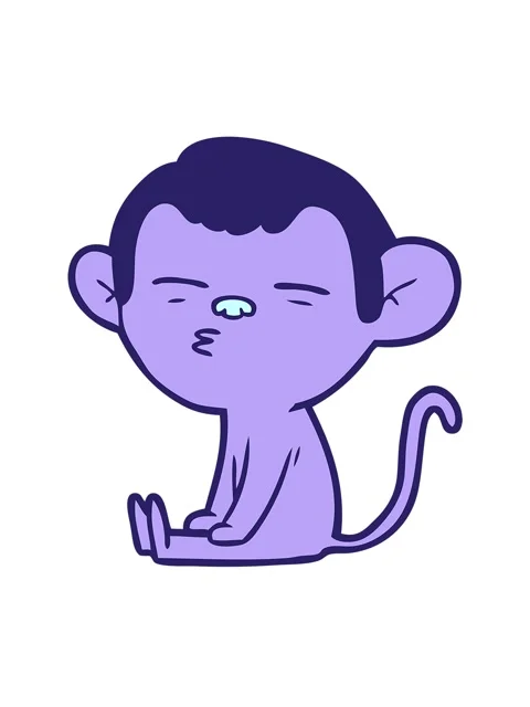 Jiggle and pause animation of suspicious monkey Video stock 324384030