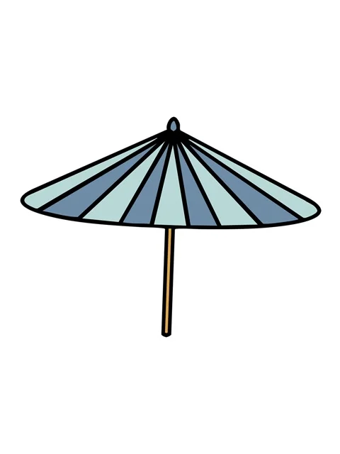 Jiggle and pause animation of traditional japanese waxed paper parasol 스톡 동영상 324249611