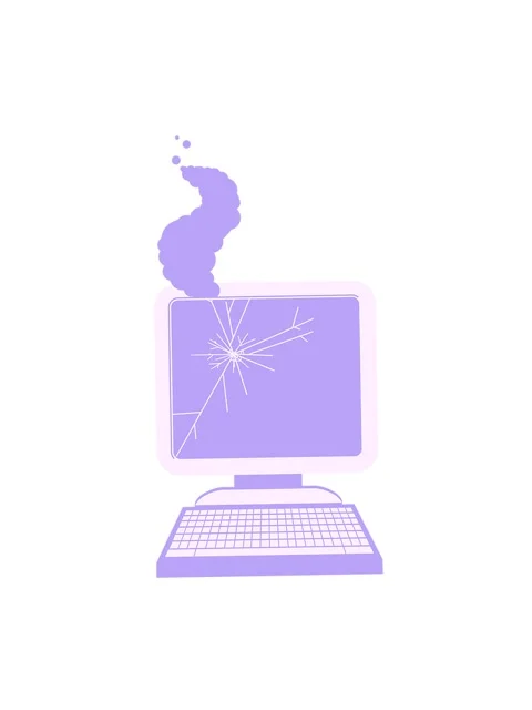 Jiggle motion animation of broken computer graphic vector illustration design Stock Footage 324197697