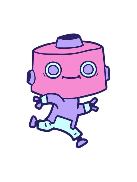 Jiggle motion animation of cartoon android image Stock Footage 324062954