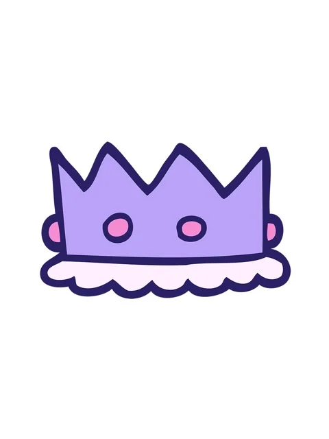 Jiggle motion animation of cartoon doodle royal crown Stock Footage 324040403