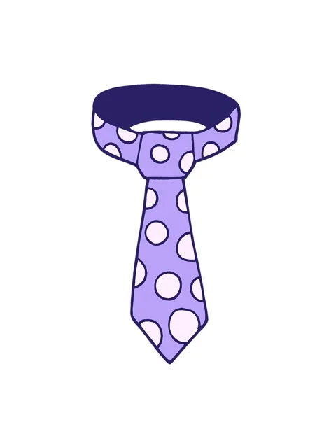 Jiggle motion animation of cartoon doodle patterned tie Stock Footage 324072175