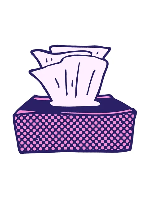Jiggle motion animation of cartoon doodle box of tissues Stock Footage 324220053