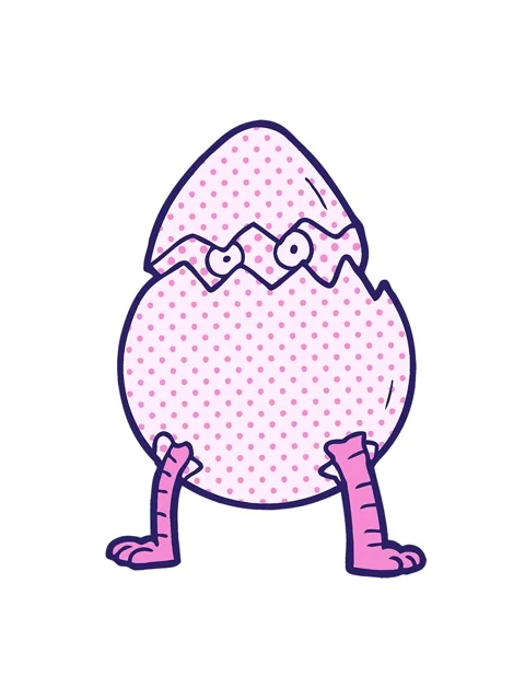 Jiggle motion animation of cartoon hatching egg Stock Footage 324174457
