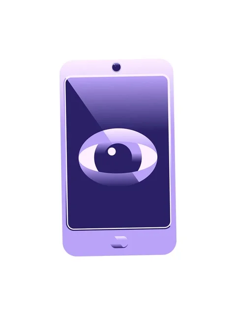 Jiggle motion animation of cell phone watching you graphic vector illustrat.. Stock Footage 324118638