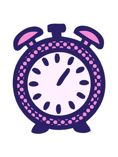 Jiggle motion animation of comic book style cartoon of a alarm clock Video stock 323593412