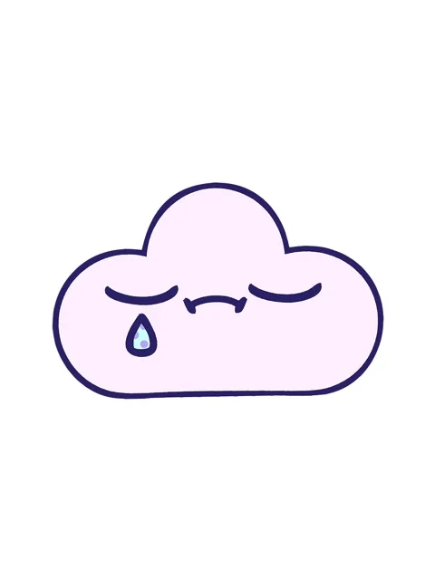 Jiggle motion animation of comic book style cartoon of a sad cloud Stock Footage 324072415