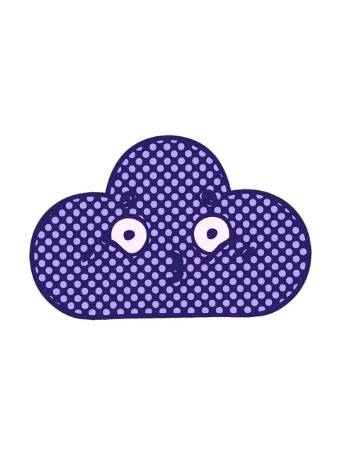 Jiggle motion animation of comic book style cartoon of a storm cloud Stock Footage 324263375