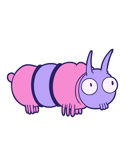 Jiggle motion animation of a cute cartoon bug Stock Footage 324173956