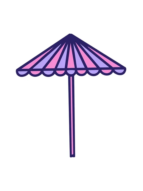 Jiggle motion animation of a folding beach parasol Stock Footage 324422464