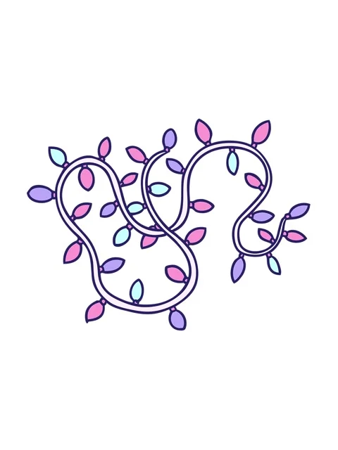 Jiggle motion animation of hand drawn cartoon doodle of colourful lights Stock Footage 324227849