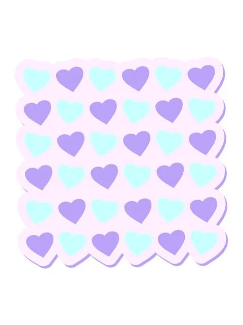 Jiggle motion animation of hearts repeat pattern sticker Stock Footage 324059930