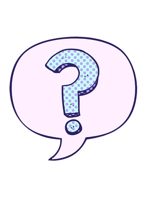 Jiggle motion animation of question mark and speech bubble Stock Footage 324272549