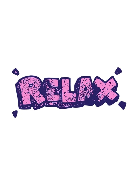 Jiggle motion animation of relax text Stock Footage 324488514