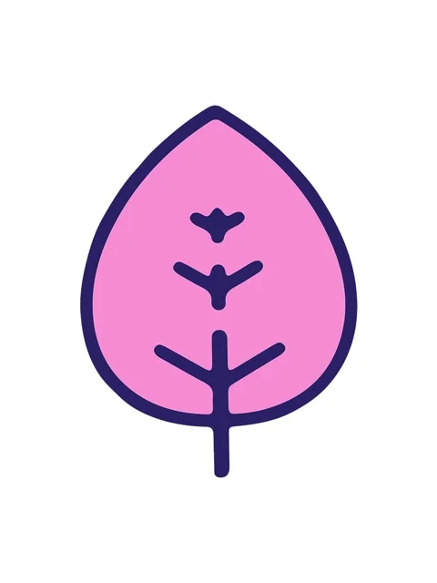 Jiggle motion animation of simple leaf design element Video stock 324074963