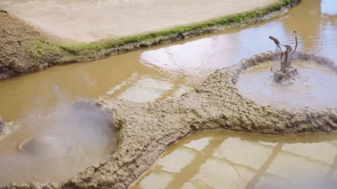 Jigoku Hells in Beppu, Boiling Mud of Kamado Hell, Japan Stock Footage 315647669