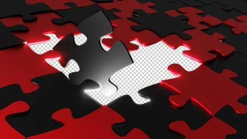 Jigsaw 3D abstract background Stock Illustration