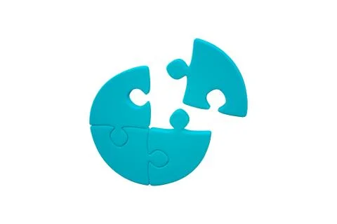 Jigsaw circle Stock Illustration