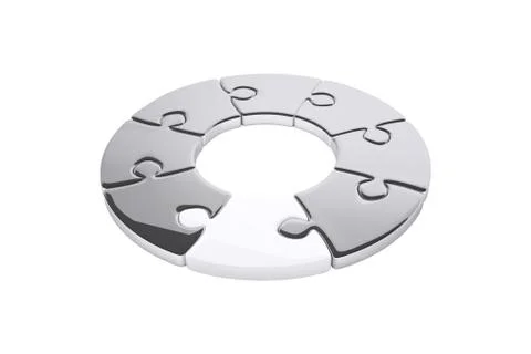 Jigsaw circle 库存插图