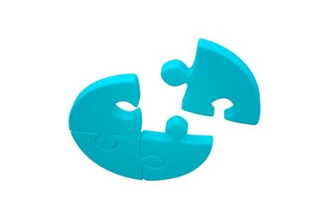 Jigsaw circle 스톡 일러스트