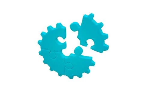 Jigsaw circle Illustrazione stock