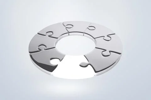 Jigsaw circle 스톡 일러스트