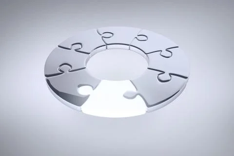 Jigsaw circle Stock Illustration