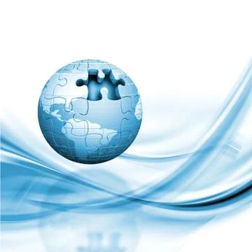 Jigsaw globe Illustrazione stock