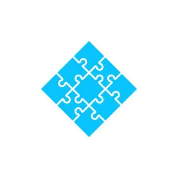 Jigsaw icon flat Stock Illustration